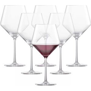 Pure Burgundy Red Wine Glass (Set of 6), Graceful Burgundy Glasses for Red Wine